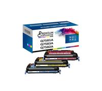PREMIUM CARTOUCHE - x3 Toners - Q7581A + Q7583A + Q7582A (Cyan + Magenta + Jaune) - Compatible pour HP Color LaserJet 3600 HP Color