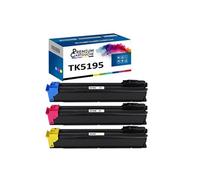 - x3 Toners - TK5195C + TK5195M + TK5195Y (Cyan + Magenta + Jaune) - Compatible pour Kyocera TASKalfa 306 ci Kyoc