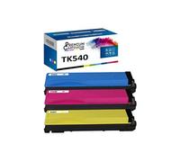 - x3 Toners - TK540C + TK540M + TK540Y (Cyan + Magenta + Jaune) - Compatible pour Kyocera FS-C 5100 DN