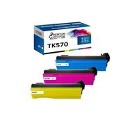 - x3 Toners - TK570C + TK570M + TK570Y (Cyan + Magenta + Jaune) - Compatible pour Kyocera ECOSYS P 7035 cdn Kyoce