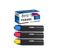 - x3 Toners - TK8305C + TK8305M + TK8305Y (Cyan + Magenta + Jaune) - Compatible pour Kyocera TASKalfa 3050 ci Kyo