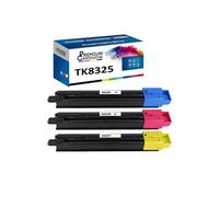 - x3 Toners - TK8325C + TK8325M + TK8325Y (Cyan + Magenta + Jaune) - Compatible pour Kyocera TASKalfa 2551 ci