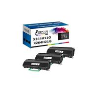 - x3 Toners - X264H11G X264H21G (Noir) - Compatible pour Lexmark X264DN X363DN X364DN X364DW