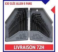x30 Clé Allen Six 6 Pans Mâle Métrique et Impériale Hexagonale Coffret Jeu
