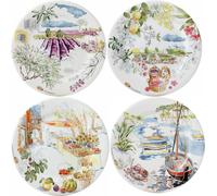 X4 Assiettes à dessert assorties * PROVENCE