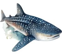 x4 Autocollants Requin Baleine pour Décoration Murale, Masquage de Marques, Tasses & Gobelets, Pare-chocs de Voiture, Douche & Carreaux, Toilettes, Ordinateur Portable & Plus de Décalcomanies en