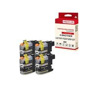 - x4 Cartouche compatible pour BROTHER LC 127 XL LC127XL Noir Violon