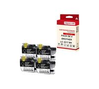 - x4 Cartouche compatible pour BROTHER LC 3217 XL LC3217XL Noir Pot à crayon