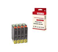 - x4 Cartouche compatible pour EPSON 502 XL 502XL Noir Jumelles