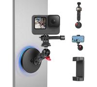 X4 Insta360 X4 X3 Go 3/3S Magnetic Camera Mount, Quick Release Magnetic Mount for GoPro 12 11 10 9 8 7, 360 Adjustable Car Mount for DJI Osmo Action 4 3