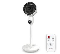 X4-LIFE Floor Fan Pingouin DX Ventilateur de sol pour toute la maison - Silencieux - Efficace - Économique et flexible, Télécommandé|Oscillant|Inclinaison réglable|MinuterieNoir et Blanc