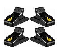 X4 Piege A Rat Ou Piege A Souris. Pièges Réutilisables Haute Résistance pour Souris Et Rats - Puissants Et Efficaces, Lavables pour Intérieur Et Extérieur - Robustes Et Faciles À Utiliser
