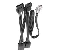 (X4 straight head) 6Pin to 4Pin Molex 4Pin D Type X3 X4 GPU PCIe Power Cable For LEADEX G650 Power Supplyy Multicolor