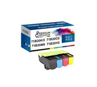 - x4 Toners - 71B20K0 (Noir + Cyan + Magenta + Jaune) - Compatible pour 2300 Lexmark CS317dn CS417dn CS517de Lexm