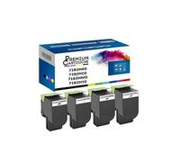 - x4 Toners - 71B2HK071B2HC071B2HM071B2HY0 (Noir + Cyan + Magenta + Jaune) - Compatible pour Lexmark CS417dn C