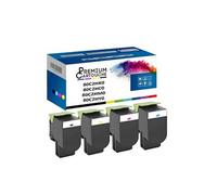 - x4 Toners - 80C2HK0 + 80C2HC0 + 80C2HM0 + 80C2H (Noir + Cyan + Magenta + Jaune) - Compatible pour Lexmark CX410