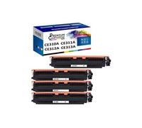 - x4 Toners - CE310A 126A + CE311A 126A + CE313A (Noir + Cyan + Magenta + Jaune) - Compatible pour HP TopShot La