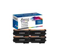 - x4 Toners - CF330X 654X + CF331A 654A + CF333A (Noir + Cyan + Magenta + Jaune) - Compatible pour HP Color Lase