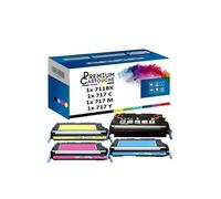 - x4 Toners - EP711 BK (Q6470) + EP717 C (Q7581) (Noir + Cyan + Magenta + Jaune) - Compatible pour Canon I-Sensy