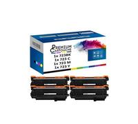 - x4 Toners - EP723 BK 2644B002 (CE250) + EP723 C (Noir + Cyan + Magenta + Jaune) - Compatible pour Canon i-SENSY