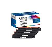 - x4 Toners - EP729 BK 4370B002 (CE310) + EP729 C (Noir + Cyan + Magenta + Jaune) - Compatible pour Canon Lasersh