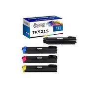 - x4 Toners - TK5215K + TK5215C + TK5215M + TK521 (Noir + Cyan + Magenta + Jaune) - Compatible pour Kyocera TASKa