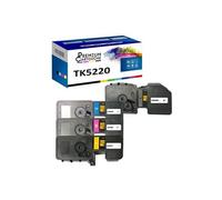 - x4 Toners - TK5220K + TK5220C + TK5220M + TK522 (Noir + Cyan + Magenta + Jaune) - Compatible pour Kyocera ECOSY
