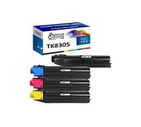 - x4 Toners - TK8305K (Noir + Cyan + Magenta + Jaune) - Compatible pour imprimante Kyocera