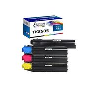 - x4 Toners - TK8505K + TK8505C + TK8505M + TK850 (Noir + Cyan + Magenta + Jaune) - Compatible pour Kyocera TASKa