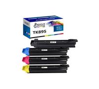 - x4 Toners - TK895K + TK895C + TK895M + TK895Y (Noir + Cyan + Magenta + Jaune) - Compatible pour Kyocera FS-C 80