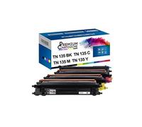 - x4 Toners - TN-135BK (Noir + Cyan + Magenta + Jaune) - Compatible pour Brother HL-4040CN 4040CDN 4070CDW, MFC-9