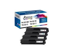 - x4 Toners - TN-321BK (Noir + Cyan + Magenta + Jaune) - Compatible pour Brother HL-L8250CDN L8350CDW L8350CDWT,