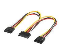 X5 Doubleur d'alimentation Sata Cable Flexible 20cm Cable Répartiteur pour PC ATX Mini ATX Micro ATX 1 Male vers 2 Femelles - ADAPTOUT Marque FRANÇAISE