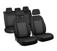 X5 Housses de siège - 1 set - 3 triangles noirs et gris.