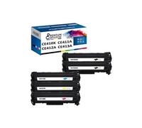 x5 Toner CE410X (x2) + CE411A + CE413A + CE4 (Noir (x2) + Cyan + Magenta + Jaune) - Compatible pour HP