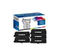 - x5 Toners - 040 BK 0460C001 (CF360X) (x2) + 040 (Noir (x2) + Cyan + Magenta + Jaune) - Compatible pour Canon LB