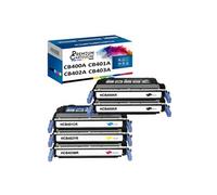 - x5 Toners - CB400A (x2) + CB401A + CB403A + CB4 (Noir (x2) + Cyan + Magenta + Jaune) - Compatible pour HP Color