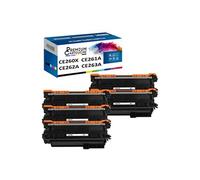 - x5 Toners - CE260X 649X (x2) + CE261A 648A + CE (Noir (x2) + Cyan + Magenta + Jaune) - Compatible pour HP Color