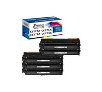 - x5 Toners - CE270A 650A (x2) + CE271A 650A + CE (Noir (x2) + Cyan + Magenta + Jaune) - Compatible pour HP Color