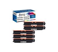- x5 Toners - CE310A 126A (x2) + CE311A 126A + CE (Noir (x2) + Cyan + Magenta + Jaune) - Compatible pour HP TopSh