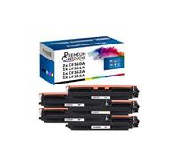 - x5 Toners - CF350A CE310A (x2) + CF351A CE311A (Noir (x2) + Cyan + Magenta + Jaune) - Compatible pour HP Color