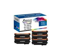 - x5 Toners - EP723 BK 2644B002 (CE250) (x2) + EP (Noir (x2) + Cyan + Magenta + Jaune) - Compatible pour Canon i-