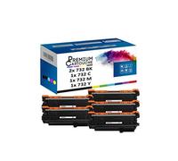 - x5 Toners - EP732HBK 6264B002 (CE400X) (x2) + E (Noir (x2) + Cyan + Magenta + Jaune) - Compatible pour Canon LB