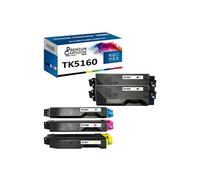 - x5 Toners - TK5160K (x2) + TK5160C + TK5160M + (Noir (x2) + Cyan + Magenta + Jaune) - Compatible pour Kyocera