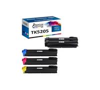 - x5 Toners - TK5205K (x2) + TK5205C + TK5205M + (Noir (x2) + Cyan + Magenta + Jaune) - Compatible pour Kyocera
