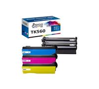 - x5 Toners - TK560K (x2) + TK560C + TK560M + TK5 (Noir (x2) + Cyan + Magenta + Jaune) - Compatible pour Kyocera