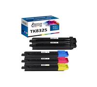 - x5 Toners - TK8325K (x2) + TK8325C + TK8325M + (Noir (x2) + Cyan + Magenta + Jaune) - Compatible pour Kyocera