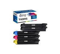 - x5 Toners - TK895K (x2) + TK895C + TK895M + TK8 (Noir (x2) + Cyan + Magenta + Jaune) - Compatible pour Kyocera