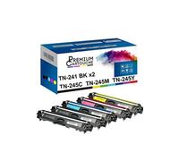 - x5 Toners - TN-241BK 2 (Noir (x2) + Cyan + Magenta + Jaune) - Compatible pour Brother HL-3140CW 3142CW 3150CDW