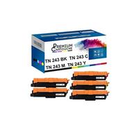 PREMIUM CARTOUCHE - x5 Toners - TN-243 (Noir (x2) + Cyan + Magenta + Jaune) - Compatible pour Brother DCP-L3510CDW Brother DCP-L351 Noir (x2) + Cyan + Magenta + Jaune